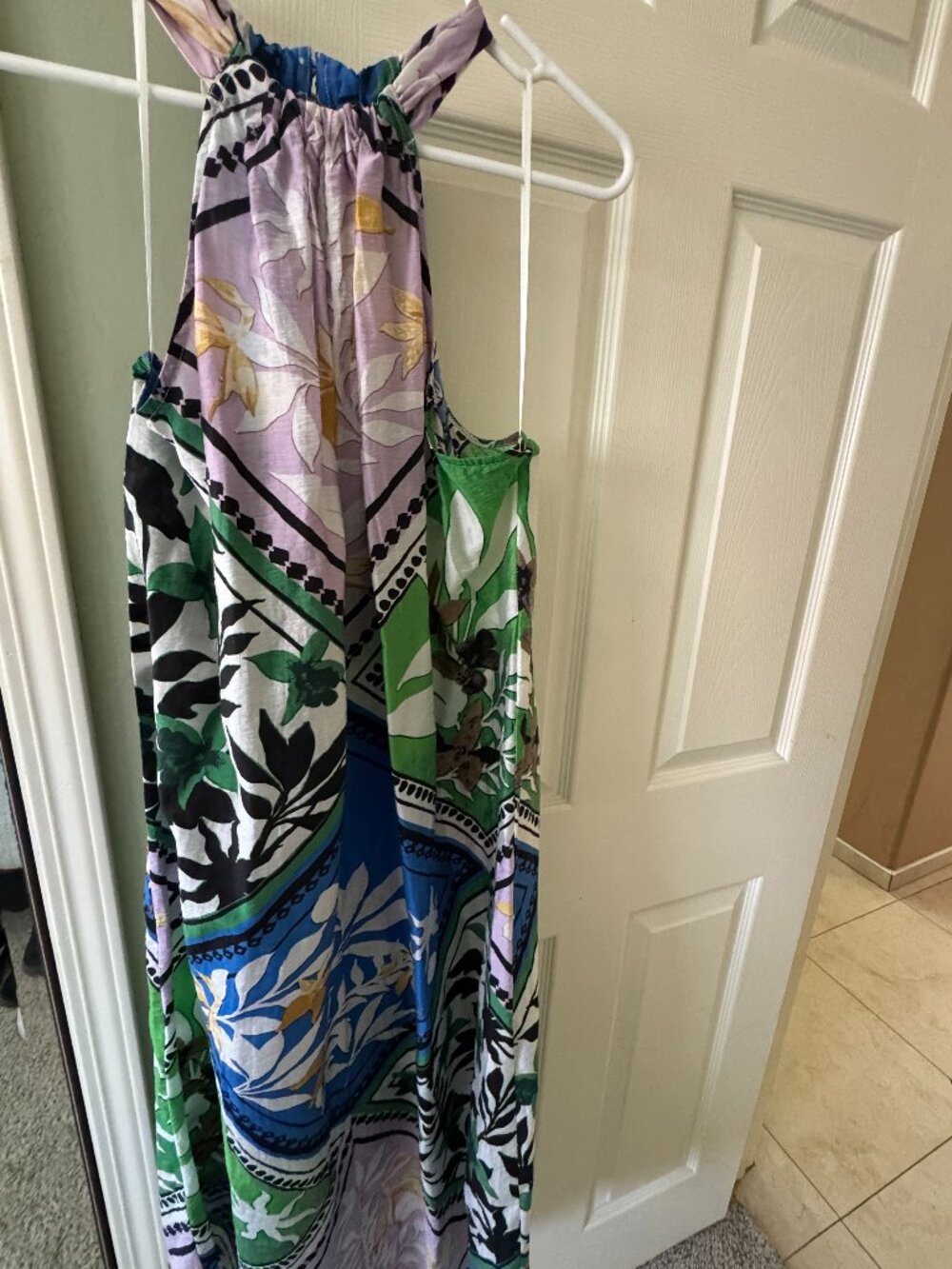 I.N.C. International Concepts Women's Scarf-Print Halter Midi Dress